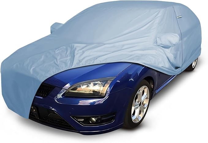 iCarCover Premium Car Cover for 2000-2007 Ford Focus 2-Door, 4-Door Hatchback Heavy Duty Waterproof All-Weather Automobiles Custom Fit Indoor Outdoor UV Snow Protection Covers with Straps and Bag