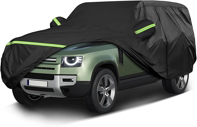 QUNSUNUS 6 Layer Car Cover for Land Rover Defender 2020-2025, Car Cover Waterproof All Weather 420D Windproof Custom Fit for Land Rover Defender 110 4-Door