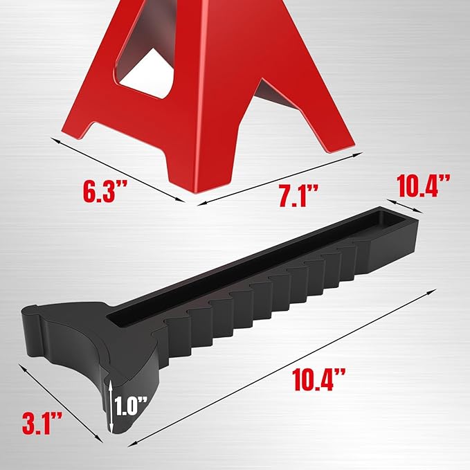Big RED Torin Steel Jack Stands: 2 Ton (4,000 lb) Capacity, Red, 1 Pair