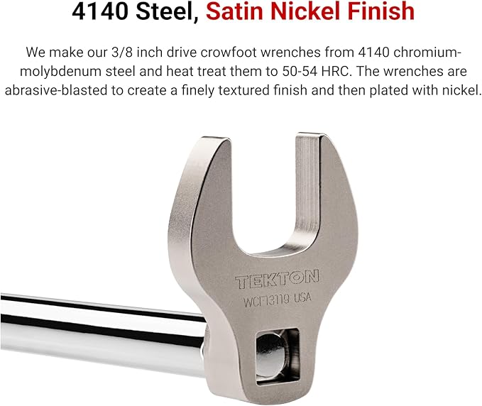 TEKTON 3/8 Inch Drive Crowfoot Wrench Set with Rack, 30-Piece (5/16-1 in., 8-24 mm) | WCF95301 | Made in USA