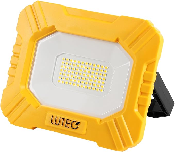 LUTEC 3500LM LED Work Light, Rechargeable Magnetic Work Lights with Stand, Portable 5000K Flood Light for Car Repair, Fishing, Camping, Emergency, Hiking, 3 Modes