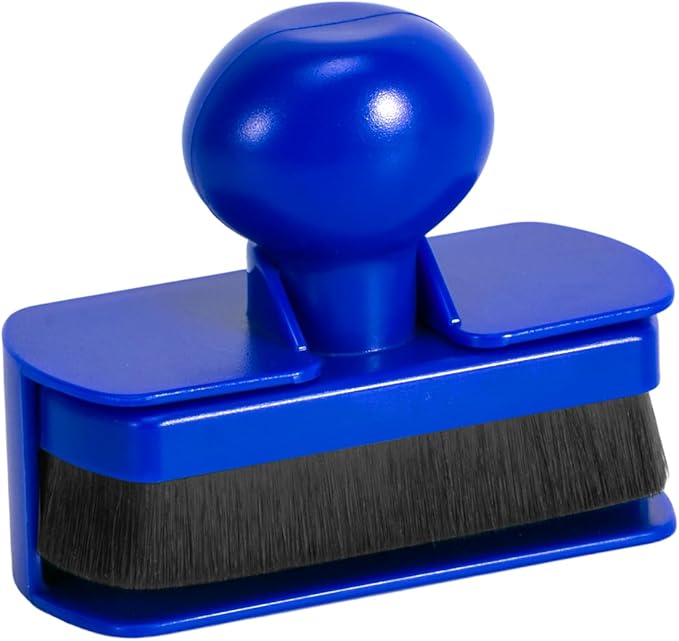 UNIMEIX Tire Shine Applicator Brush Large Vegan Tire Shine Brush with Storage Stand for Vehicles Tire Shine Polish Wax and Car Wash (Blue)