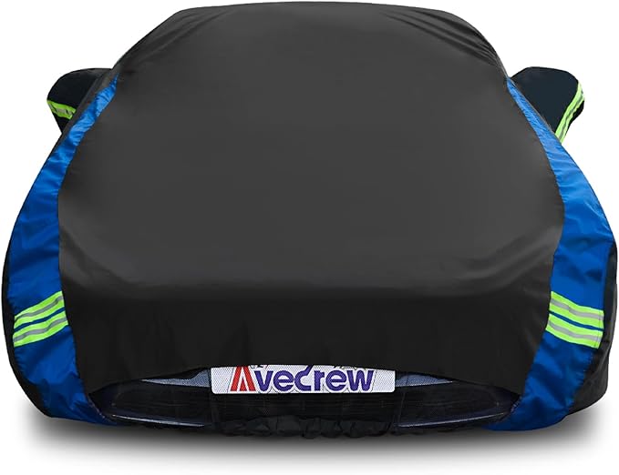 Avecrew Car Cover for Tesla Model 3 2017-2026, Custom Fit Full Exterior Cover with Charging Port and Breathable Ventilation Mesh, Waterproof All Weather Outdoor Rain Snow Sun Protection Cover