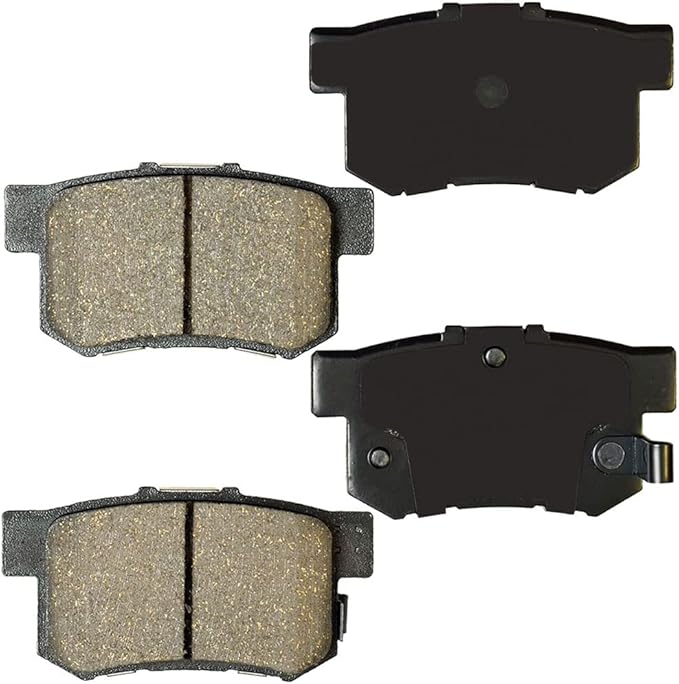 Ceramic Front and Rear Front Brake Rotors + Ceramic Brake Pads Kit Replacement for 2003-2007 Honda Accord - Driver & Passenger Side