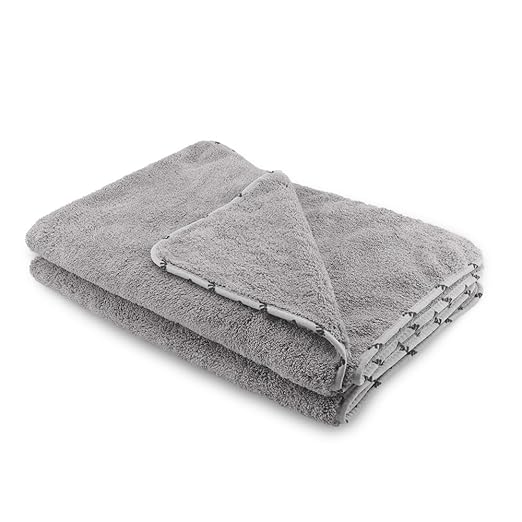 SPTA Drying Towel, Car Wash Drying Towel for Car wahing, Highly Absorbent, 1Pack Large Microfiber Towel Without Scratches or Water Spots, 26.4 x 38.2 inch, Grey-MT035