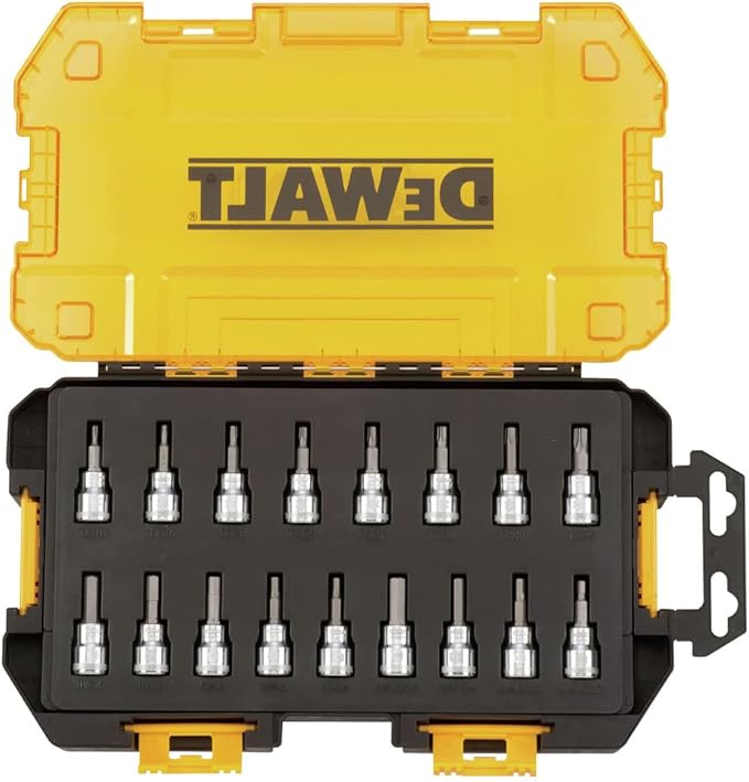 DEWALT Drive Bit Socket Set, 3/8" Drive, SAE/Metric, 17-Piece (DWMT73806)