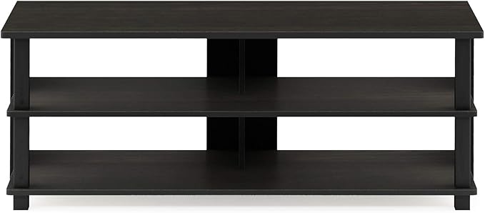 Furinno Turn-N-Tube Shoe Rack, 3-Tier Shoe Organizer, Compact Shoe Storage with Open Shelves, 15.5 x 41.1 x 15.8, for Closet Entryway, Office, Garage, Espresso/Black