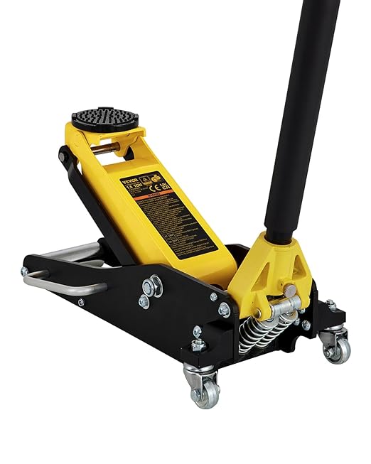 VEVOR Low Profile Floor Jack 1.5 Ton (3300 LBS), Aluminum and Steel Race Ground Elevator with Dual Pistons Quick Lift Pump Auto Repair Car Maintenance, Lifting Range 3-3/20"-14-10/27"