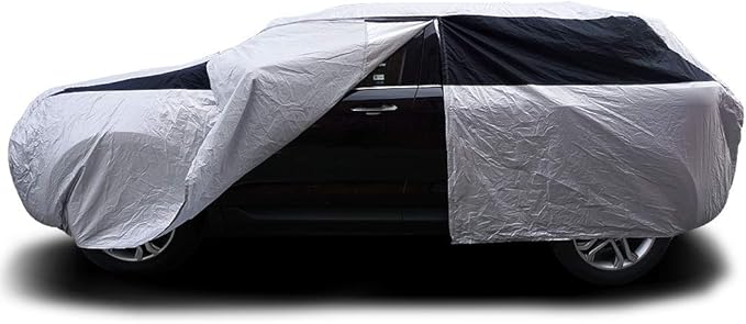 Titan Lightweight Poly 210T Car Cover for Compact SUV 170-187". Waterproof, UV Protection, Scratch Resistant, Driver-Side Zippered Opening. Fits Rav4, Rogue, CR-V and More.