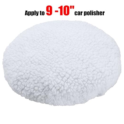 Car Polisher Pad Wool Bonnet Buffing Wheel Polishing Pad Waxer Pads for Car Buffer Bonnets Polisher, 5 Pieces (9"-10")