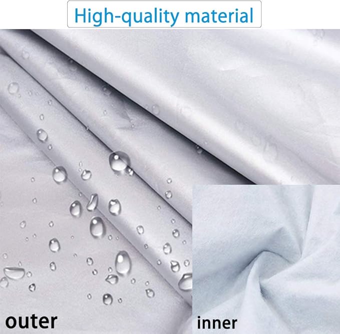 Half Car Cover with Cotton All Weather Car Body Covers Outdoor Indoor for All Season Waterproof Dustproof UV Resistant Snowproof Universal (Pickup (Crew Cab))