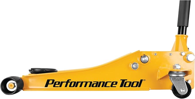 Performance Tool W1642 Professional Low-Profile Swiveling Floor Jack, 2-Ton Capacity, Lift Range 2-3/4-Inch to 20-Inch