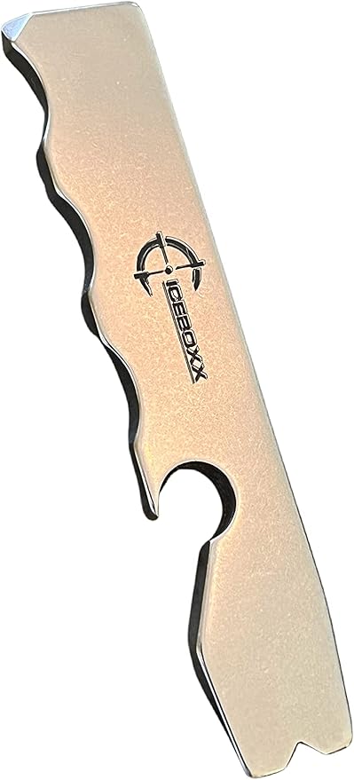 Iceboxx Pry Bar – EDC 4 Inch Titanium Mini Pry Bar Tool – Multipurpose Tool for DIY Enthusiasts, Prime Professional Use – Innovative Tools Pocket Clip, Bottle Opener, Lanyard Hole Every Day Carry