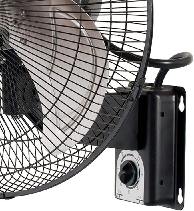 Active Air Heavy Duty Wall Mount Fan, 16", Black