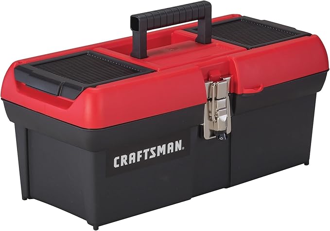 CRAFTSMAN Tool Box, Lockable, 16 in., Red/Black (CMST16901) (Pack of 6)