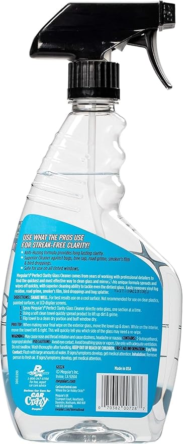 Meguiar's G8216EU Perfect Clarity Glass Cleaner 473ml. Streak free. Pro strength