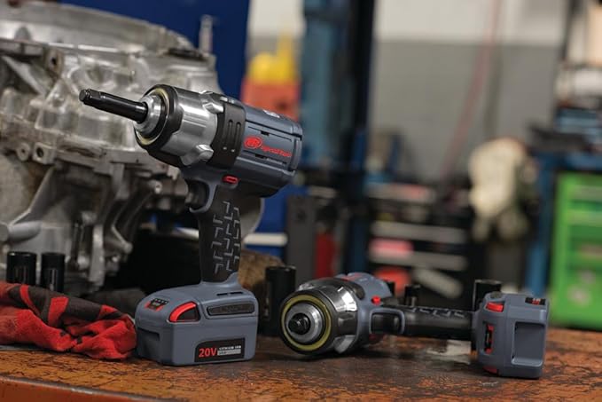 Ingersoll Rand W5133-K12 3/8" 20V Cordless Impact Wrench 1 Battery Kit, 550 ft-lb Torque, Friction Ring Retainer, Pistol