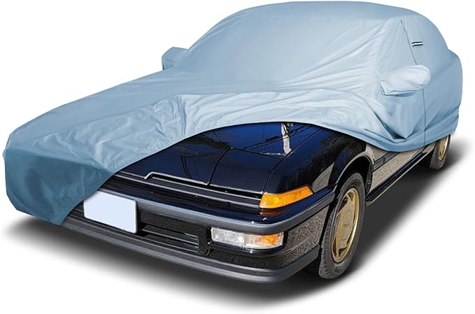 iCarCover Premium Car Cover for 1985-1989 Acura Integra Heavy Duty Waterproof All-Weather Automobiles Custom Fit Indoor Outdoor UV Snow Protection Covers with Straps and Bag
