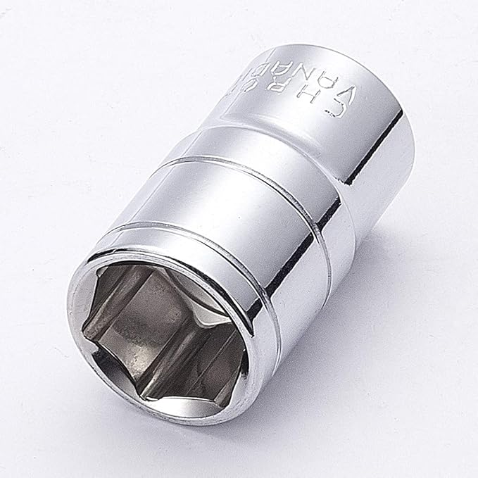 Utoolmart Shallow Socket, 1/2 Inches Drive 6-Point 16mm Metric Socket, Chrome Vanadium Steel Chrome Finish, for General Repairs