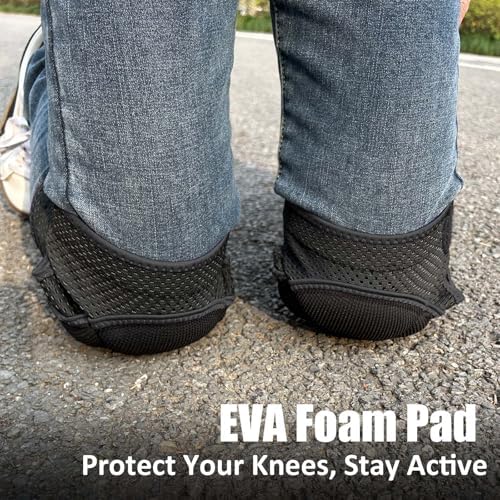 Gardening Knee Pads for Work, Soft EVA Foam for Adult Cleaning, Black L