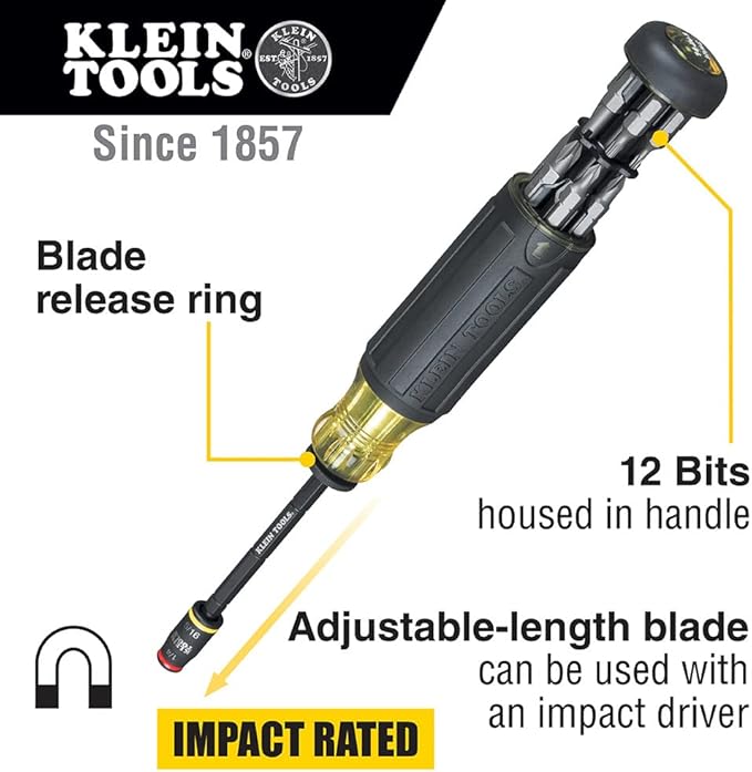 Klein Tools 9-in-1 Impact Socket Set & 14-in-1 HVAC Screwdriver Bundle