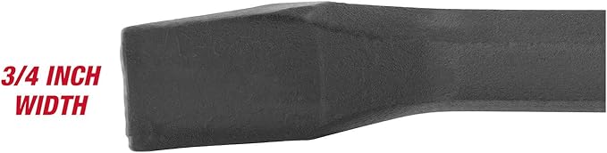 GreatNeck WR18 18-Inch Wrecking Bar, Pull Nails and Pry Apart Wood, Useful Tool for Every Home Owner, Goose-Necked Body for Max Leverage, Nail Puller & Chisel Ends, Drop Forged Steel Body