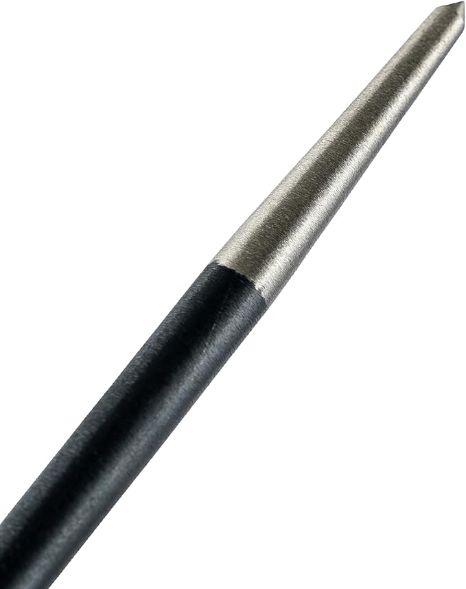 Ullman 12 in Heavy-Duty Lady Foot Roll Head Pry Bar with High Leverage Solid Steel Rolling Head and Tapered Aligning End for Contractors and Mechanics