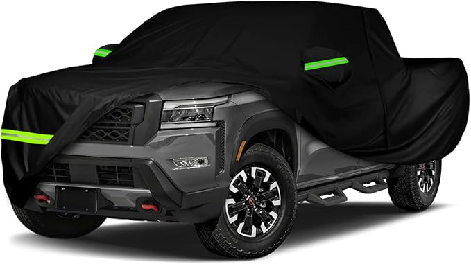 Waterproof Truck Cover Replace for Nissan Frontier Crew Cab 5ft Bed, 6 Layers All Weather Truck Cover with Zipper Door for Snow Rain Dust Protection
