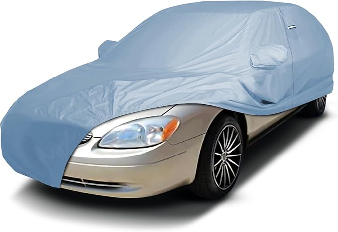 iCarCover Premium Car Cover for 1986-2009 Ford Taurus Wagon Heavy Duty Waterproof All-Weather Automobiles Custom Fit Indoor Outdoor UV Snow Protection Covers with Straps and Bag