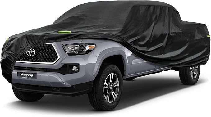 Kaugung Waterproof Truck Cover Fit Toyota Tacoma from 2016 to 2025 (Access Cab/Double), 7 Layers Outdoor Heavyduty Full Pickup Cover All Weather,Outdoor Sun UV Rain Dust Protection.