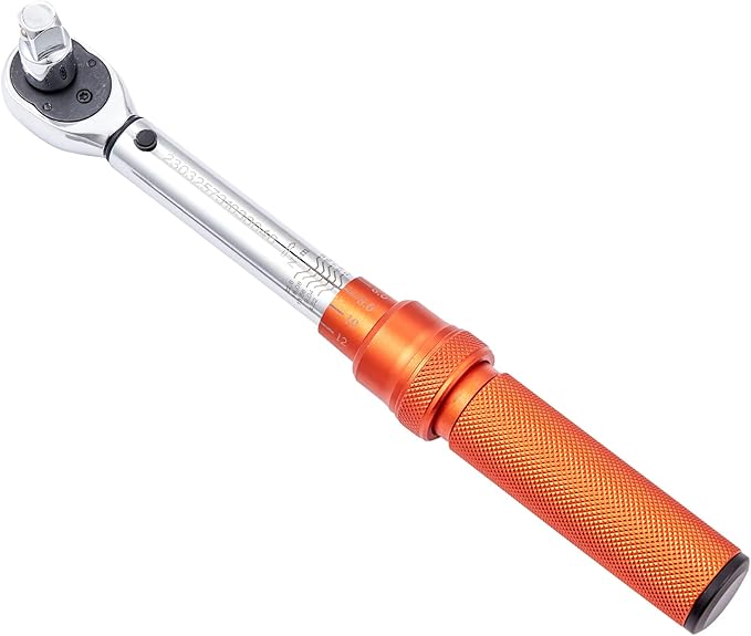 VEVOR 1/4-inch Drive Click Torque Wrench, 20-200in.lb/3-23n.m Mechanical Dual Range Scales, Dual-Direction Adjustable with Adapters Extension Rod