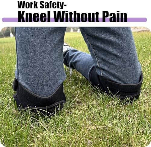 Work Knee Pads for Cleaning, Gardening Adjustable Foam Kneepads, Black XL