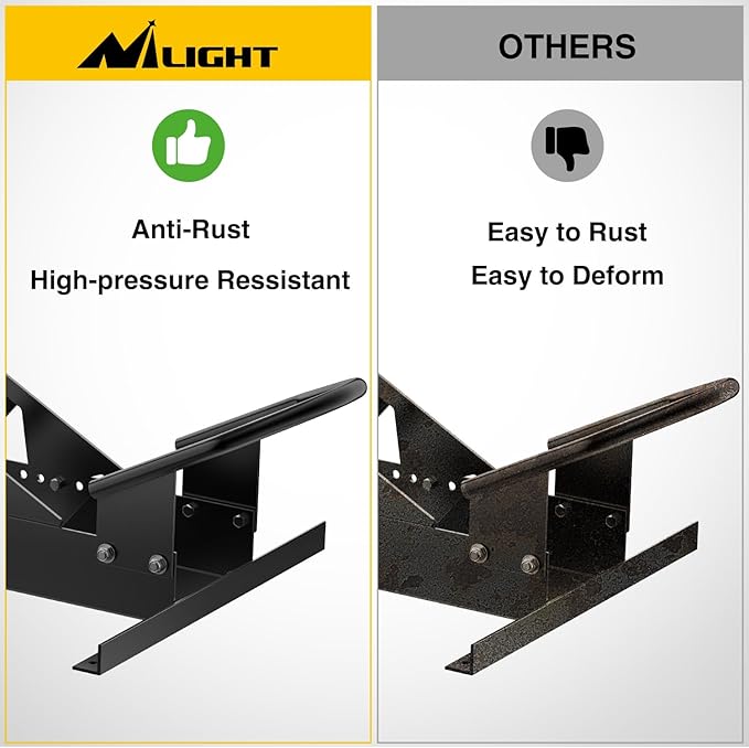 Nilight Heavy Duty Motorcycle Front Wheel Stand for Trailer Cruiser Sports Dirt Bikes 1800 lb Capacity Adjustable Wheel Stand for 16"-23" Wheels