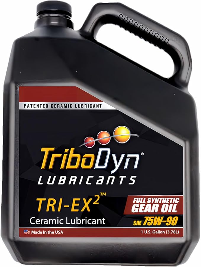Tri-Ex2 75W90 Full Synthetic Gear Oil with Ceramic Coating - API GL-5 & MT-1 - for Differentials, Manual Transmissions & Hypoid Gears - 1 Gallon (1 Gallon, 75W-90)