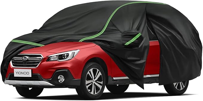 Car Cover fits Subaru Forester 2009-2025, SUV Size, 6 Layers Waterproof All Weather Protection, Sun UV Rain Snow Resistant with Windproof Straps & Reflective Design