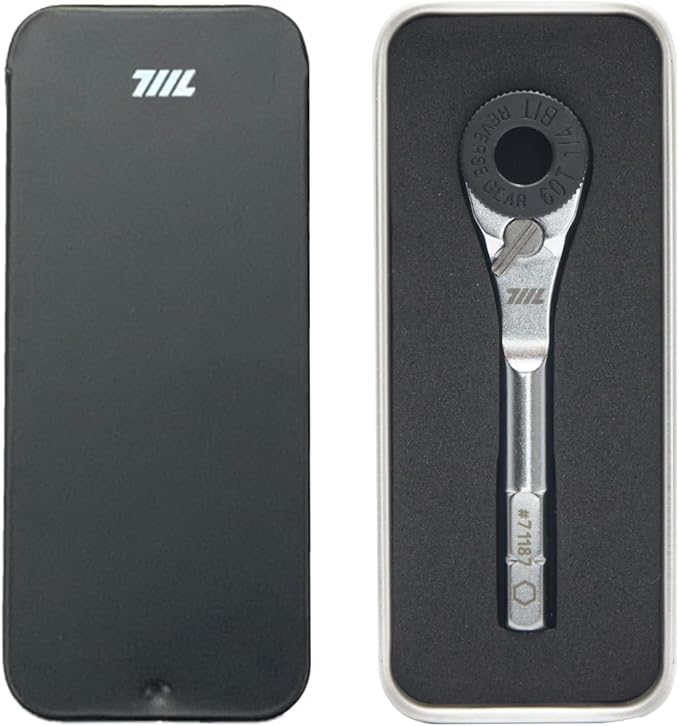 711L Hex End EDC Ratchet Wrench - Accessory for Multitools with 1/4" Hex Bits Adapters - Compatible with 1/4 Inch Socket Extensions