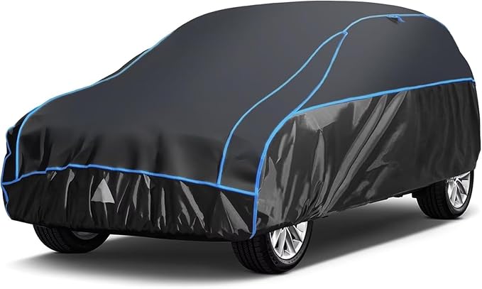Hail Protector Car Cover for SUV, Anti Hail Car Covers Thick Multi-Layered EVA Outdoor, Hail Proof Car Cover All Weather, Hail Protection Padded Fit Large SUV Jeep (Length 202 to 211 inch)