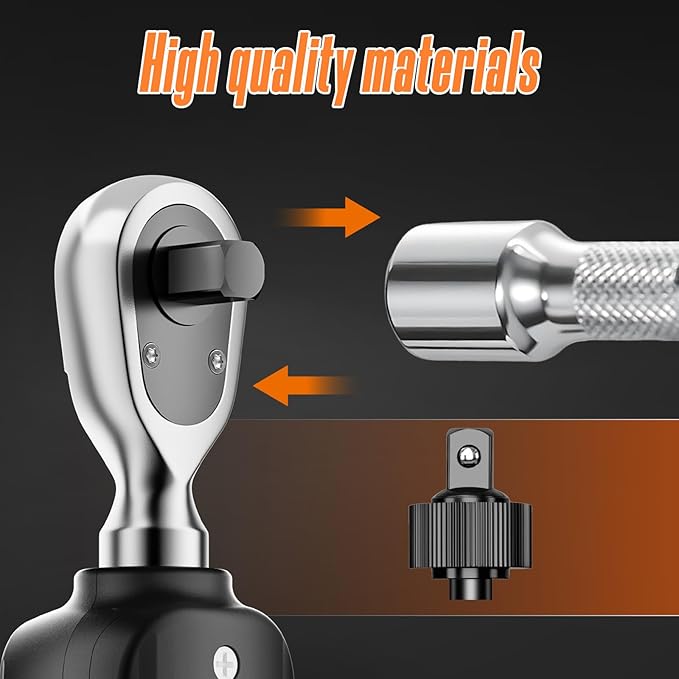 Digital Torque Wrench Set, 1.1-22.1 Ft.lb/1.5-30 Nm, 1/4" Drive Inch Pound Bike Torque Wrench Electronic with Buzzer & LCD Indicator for Bicycle E-bike Motorcycle