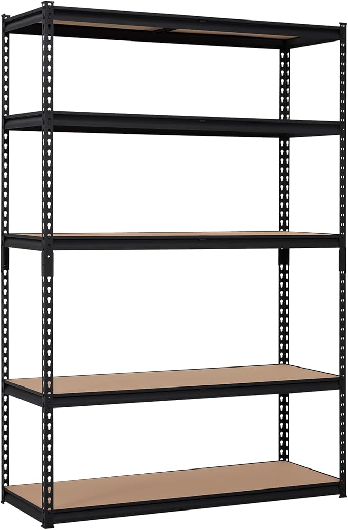 Towallmark Garage Shelving, 48 x24 x 72 Storage Shelves, Heavy Duty Storage Shelving, Durable Storage Shelves, Rust-Resistant Design, Easy Assembly
