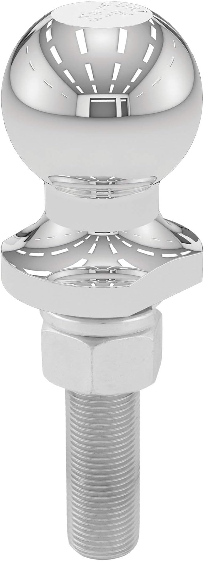 CURT 40016 Chrome Trailer Hitch Ball, 2,000 lbs, 1-7/8-Inch Diameter, 3/4 x 3-Inch Shank
