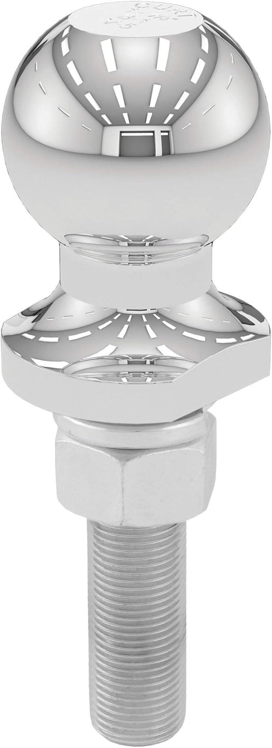 CURT 40016 Chrome Trailer Hitch Ball, 2,000 lbs, 1-7/8-Inch Diameter, 3/4 x 3-Inch Shank