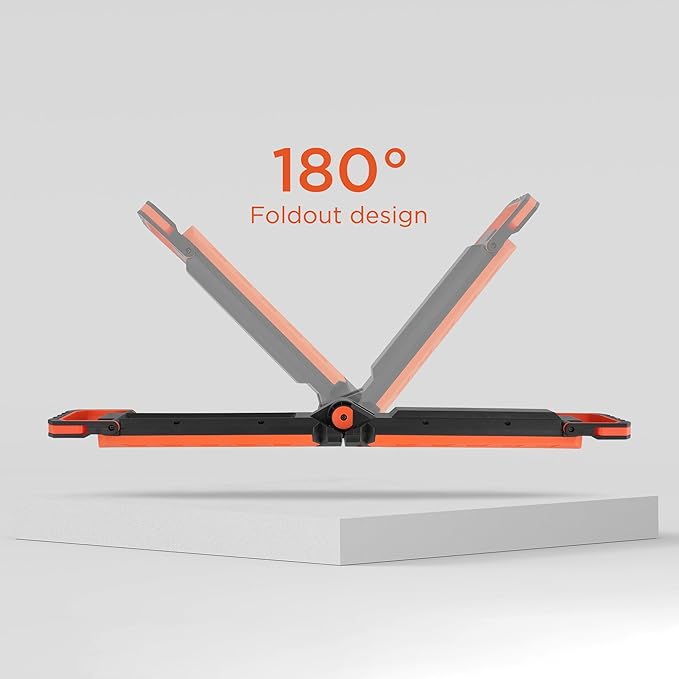 BLACK+DECKER Rechargeable Hanging LED Light, 1100 Lumens Foldable Double-Sided LED Work Light, 5 Modes, Tripod, Hook & Magnetic Mount, Indoor/Outdoor IP54 Weather-Resistant COB Lighting, Adjustable