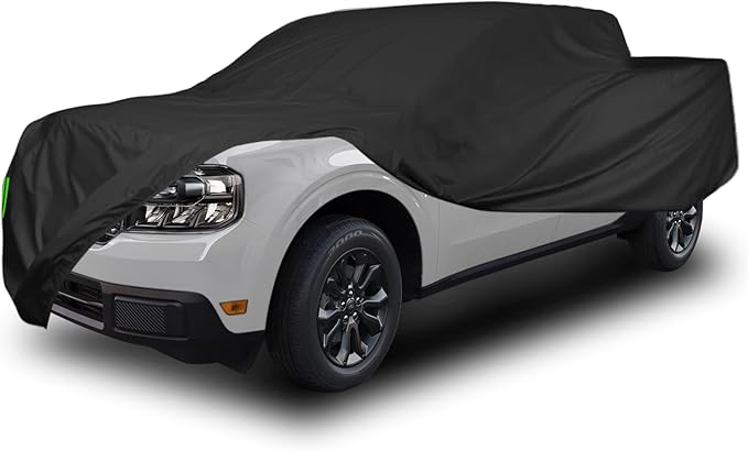 Proadsy 2026 Upgrade Car Cover for 2021-2025 2026 Ford Maverick, Waterproof All Weather for Automobiles, Windproof Snowproof Rain Hail Sun UV Protection Full Outdoor Indoor Exterior Car Covers, Black