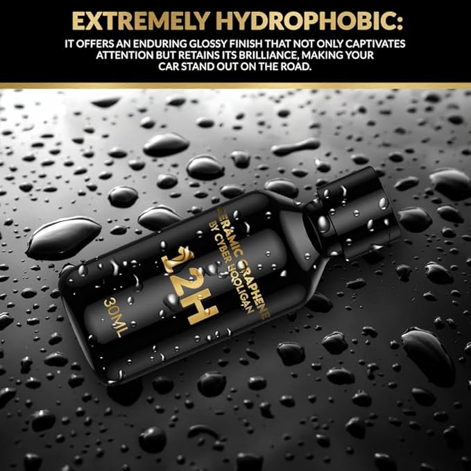 12H Advanced Graphene Ceramic Coating for Cars (30ml x 2) - Car Detailing Kit, Long-Lasting Protection, Ultra High Gloss, Easy Application