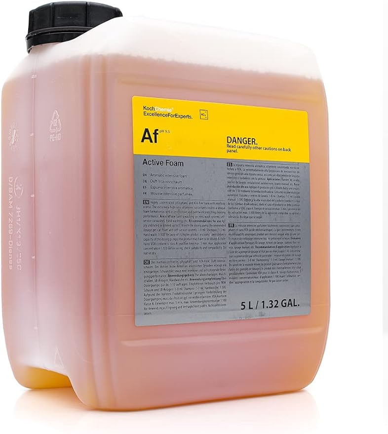 KOCHCHEMIE Active Foam - Phosphate and NTA Free, Paintwork Protective, Unique Foam Formulation, Long Lasting Sandalwood Aroma (5 Liters)