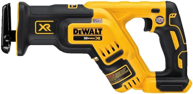 DEWALT 20V MAX* Cordless Drill Combo Kit , 4-Tool (DCK444C2) with DEWALT 20V MAX* XR Reciprocating Saw, Compact, Tool Only (DCS367B)