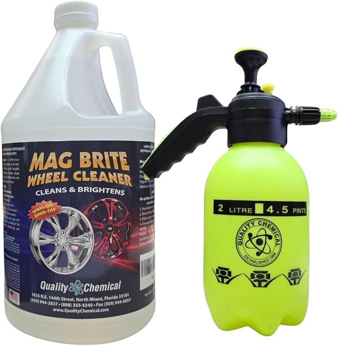 Quality Chemical Mag Brite & Pressure Sprayer (2 Liter Pressure Sprayer, Gallon & Pressure Sprayer)