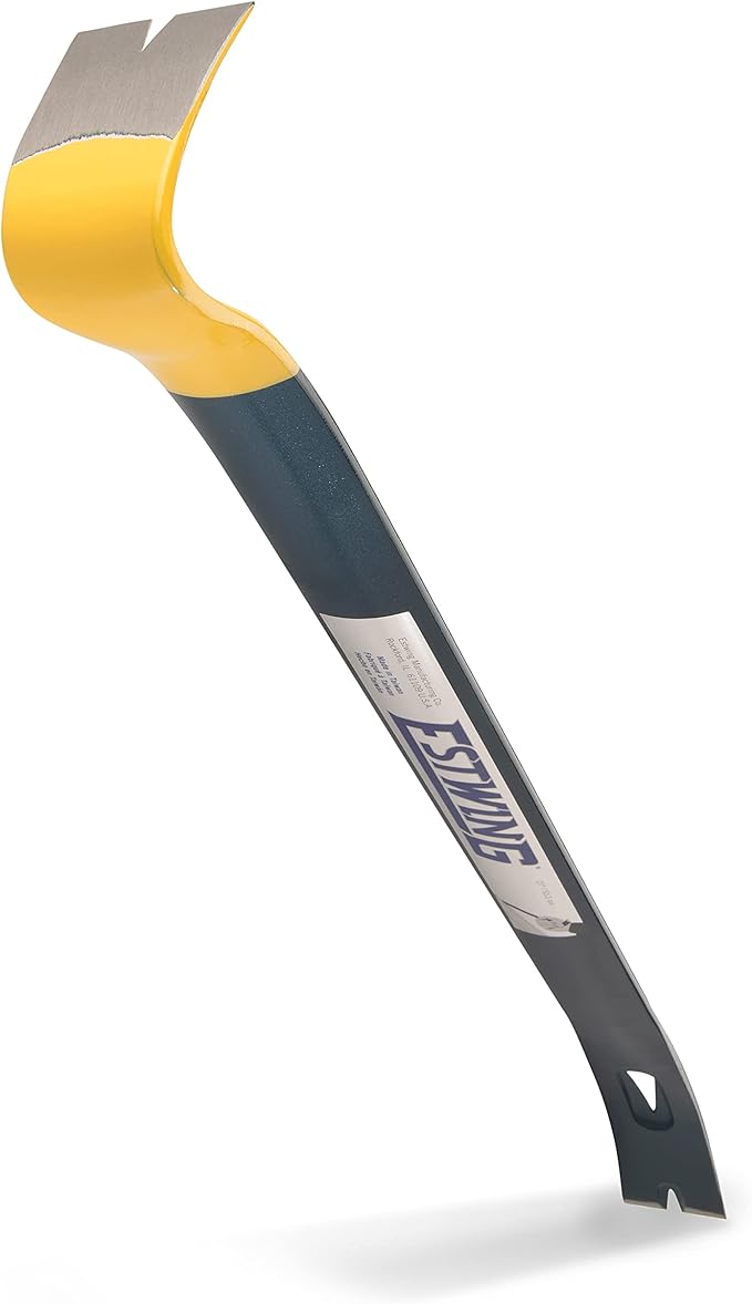 ESTWING Handy Bar Nail Puller - 21" Pry Bar with Wide, Thin Blade & Forged Steel Construction - HB-21