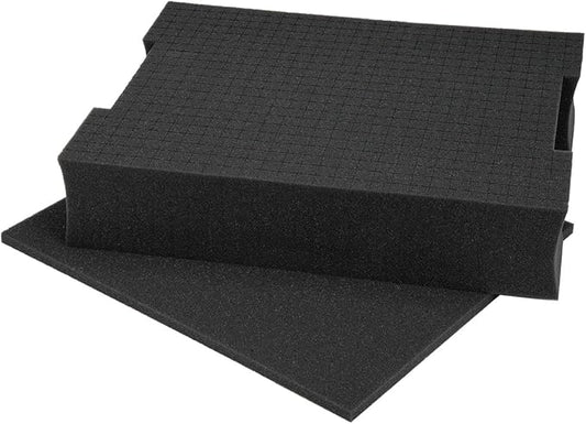 POWERTEC Tool Box Foam Insert, Pluck Foam Tool Organizer for Bosch L-Boxx 2, Customizable Insert for Tool Case to Protect Drill, Impact Driver, Jigsaw, Router Tool, Angle Grinder, Sander (71603V)