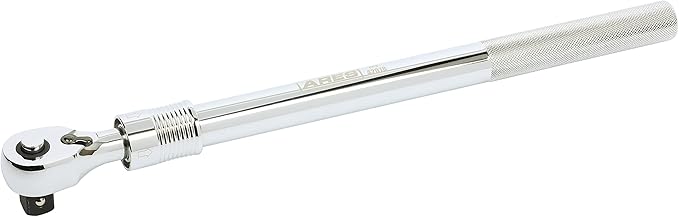 ARES 42078 – 3/4-Inch Drive Quick Release Extendable Ratchet - 72-Tooth Gear with 5 Degree Sweep – Handle Extends from 19.5 Inches to 30 Inches – Quick Release Drive Tang Locks Socket Securely